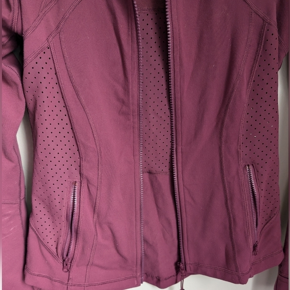 Lululemon Define Jacket (Exhale) Red Grape Mesh Vent Sz 6 - Picture 4 of 5
